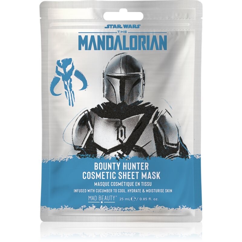 Mad Beauty Star Wars Mandalorian Silver Face Mask plátýnková maska 25 ml