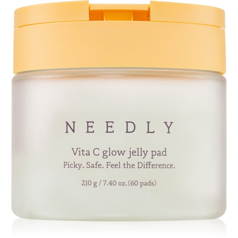 NEEDLY Vita C Glow Jelly Pad čisticí tampónky pro rozjasnění pleti s vitamínem C 60 ks