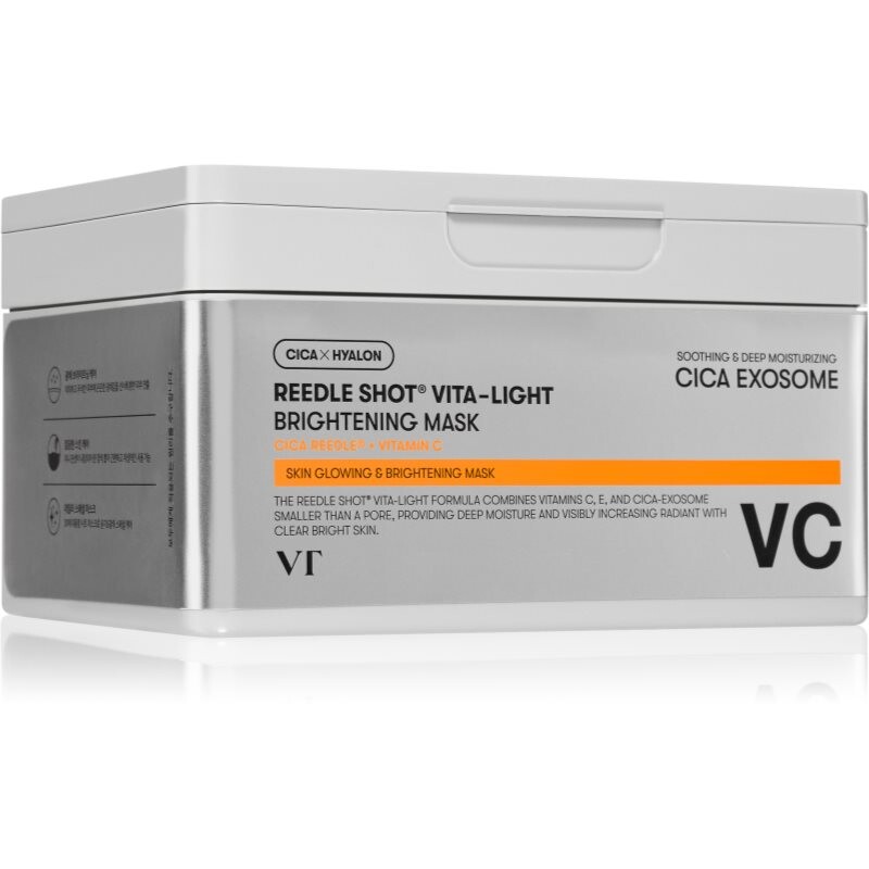 VT Cosmetic Reedle Shot Vita-Light Brightening Mask rozjasňující plátýnková maska s vitaminem C velké balení 30 ks