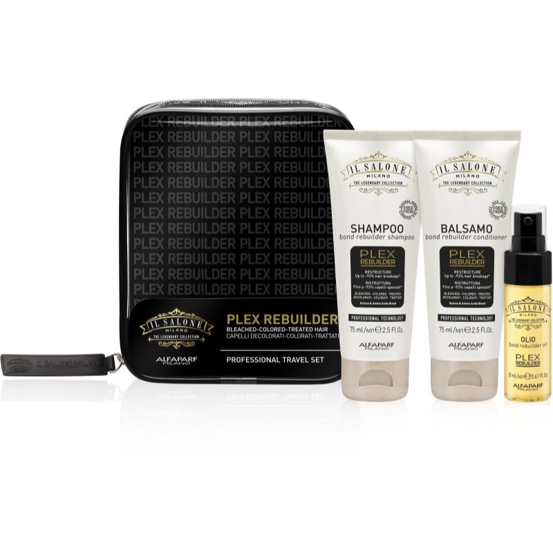 Alfaparf Milano Il Salone Milano Plex Rebuilder cestovní sada pro odbarvené, barvené a chemicky ošetřené vlasy