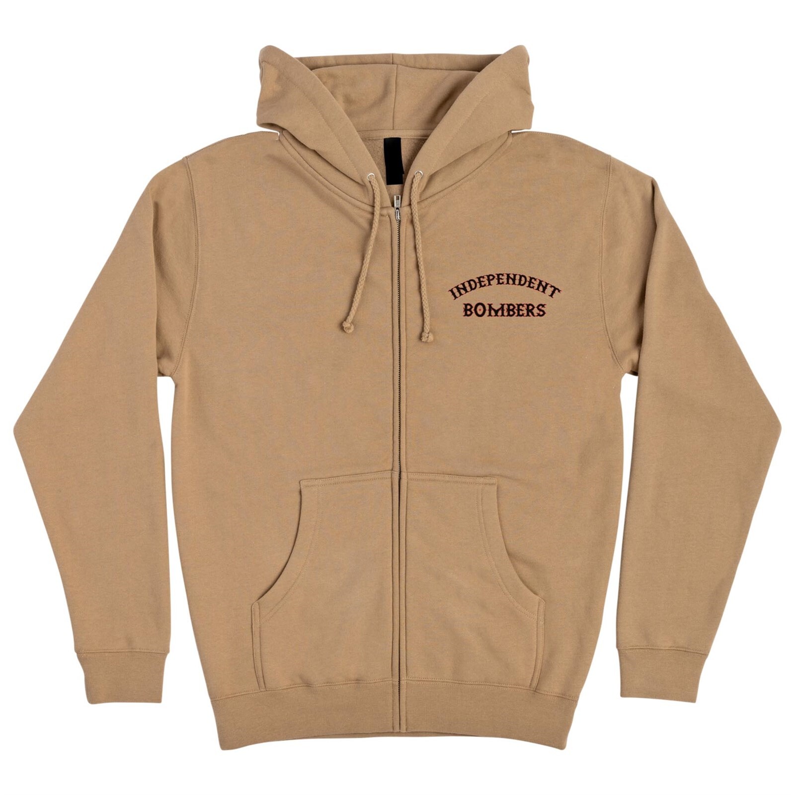mikina INDEPENDENT - Bombers Zip Hooded Heavyweight Sweatshirt Sandstone (155174)