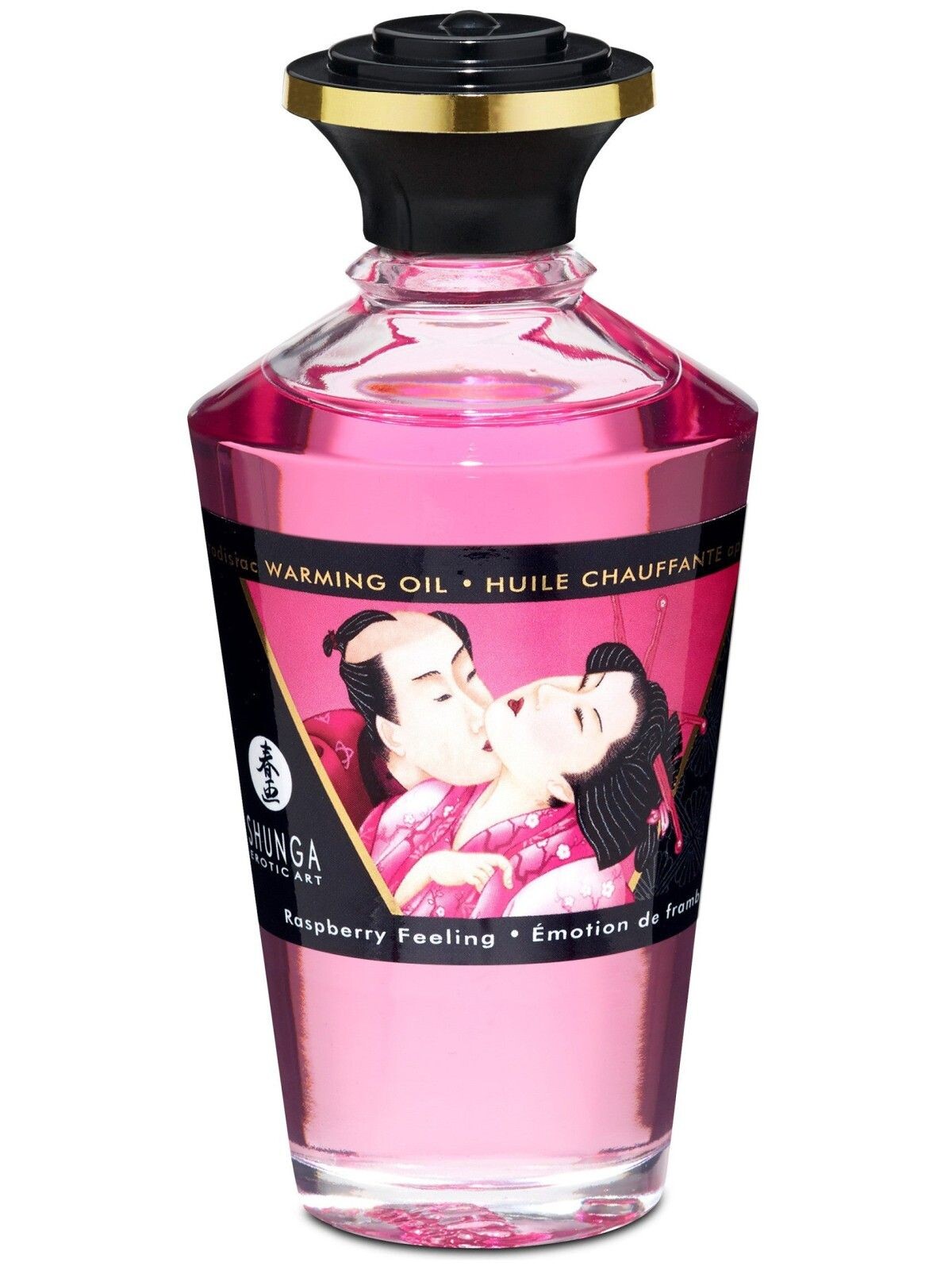 Shunga Afrodiziakální hřejivý masážní olej Raspberry Feeling - Shunga (100 ml)