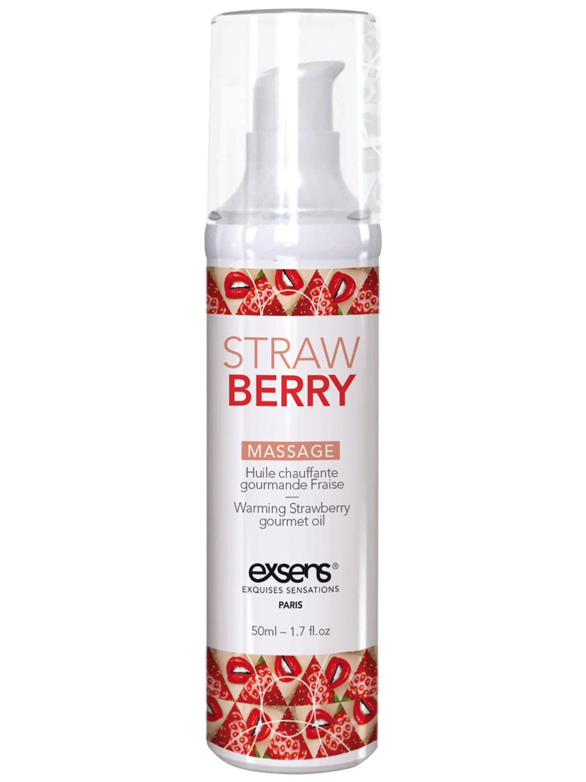 Exsens Hřejivý intimní masážní olej Strawberry - Exsens (50 ml)