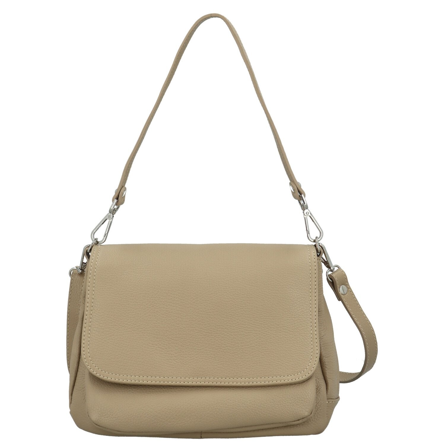 Stylová dámská kožená crossbody kabelka Keolla, béžová