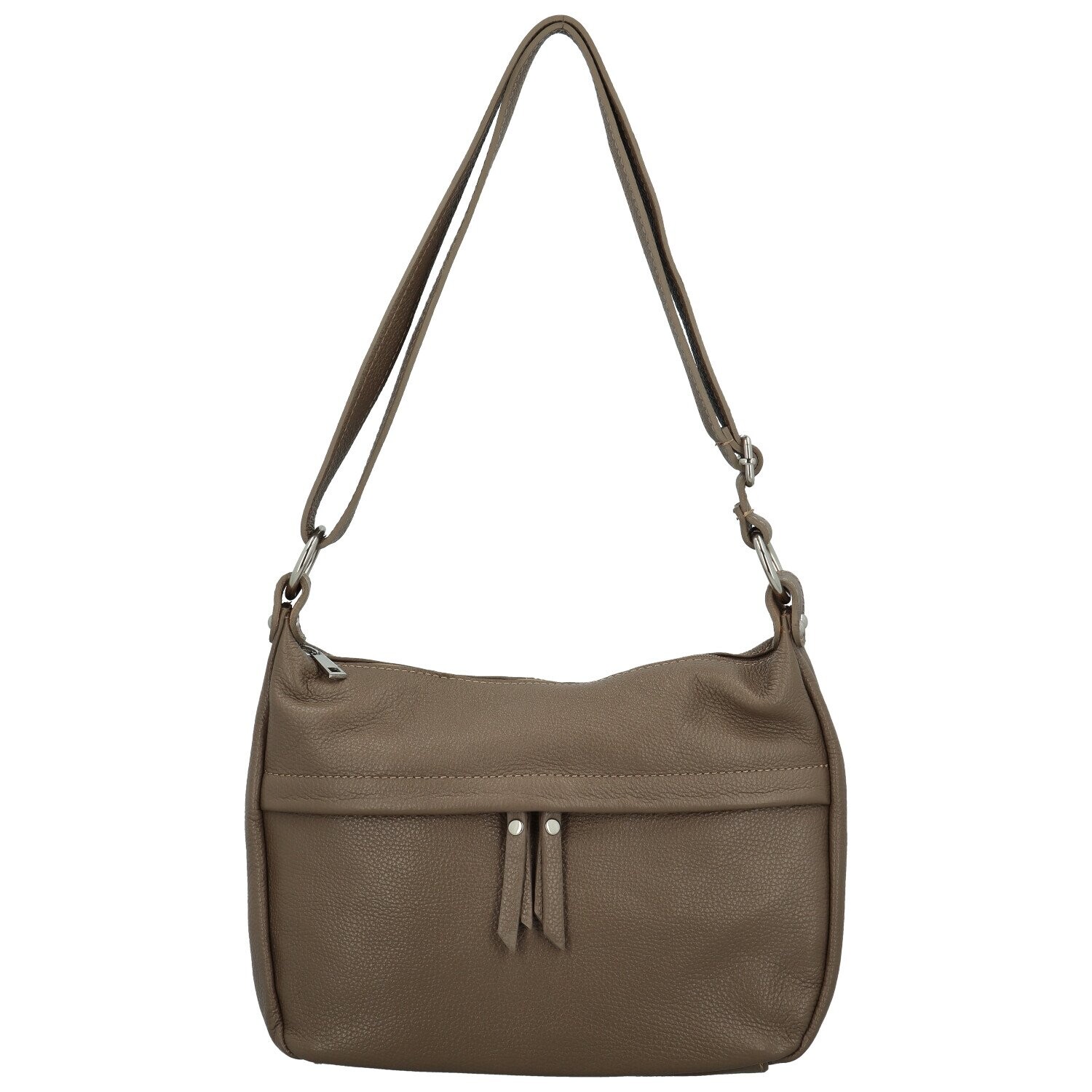 Luxusní dámská kožená crossbody kabelka Lukas, hnědá