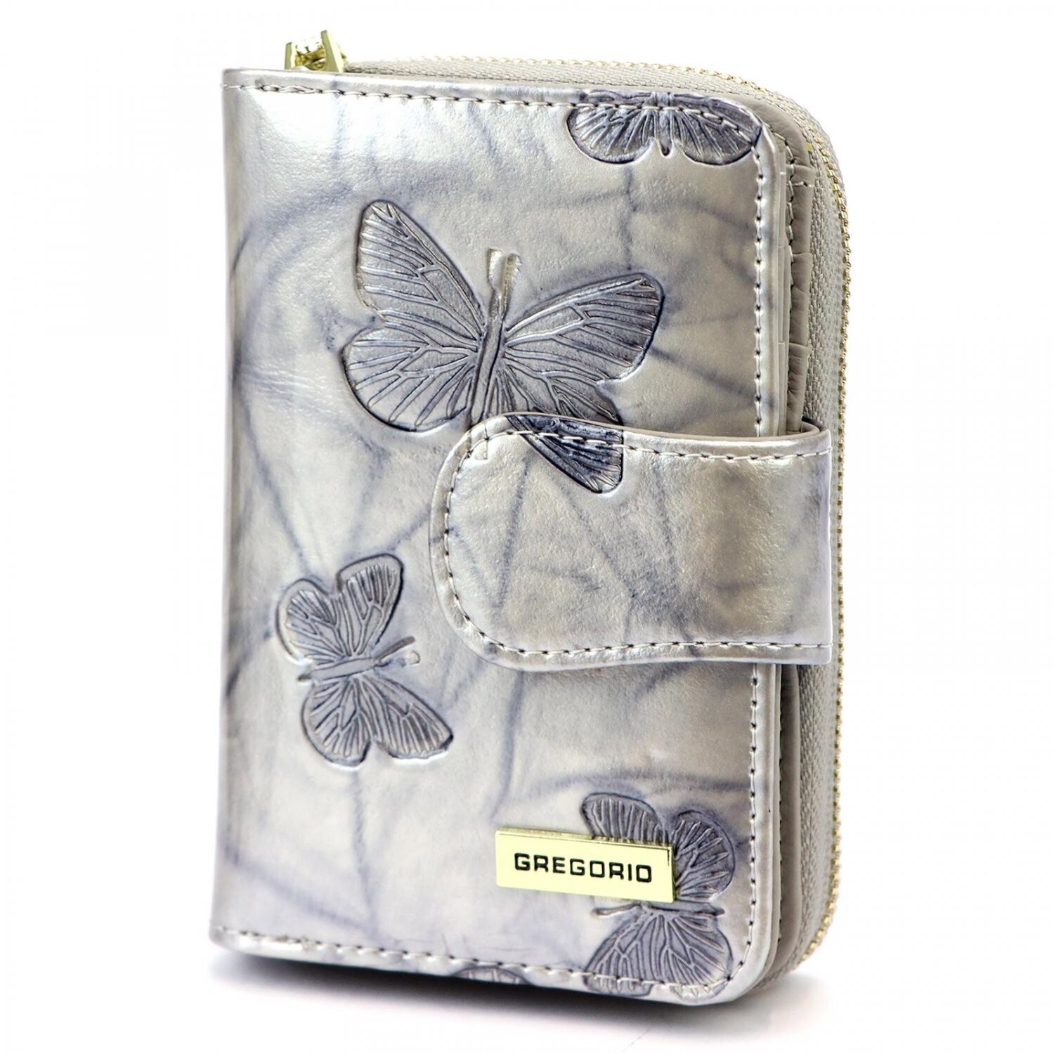 Luxusní dámská kožená peněženka Gregorio Santina, krémová