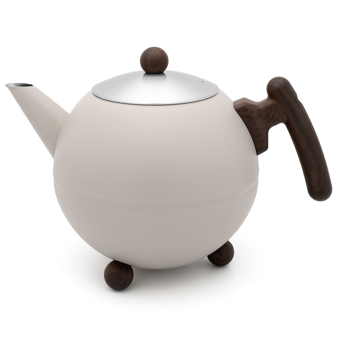 Čajová konvice DUET BELLA RONDE 1,2 l, písková, nerezová ocel, Bredemeijer