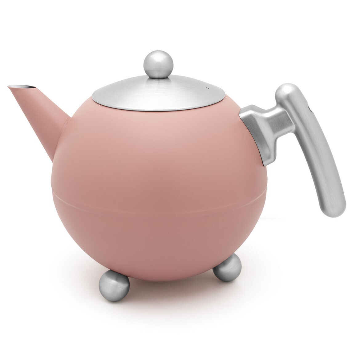 Čajová konvice DUET BELLA RONDE 1,2 l, růžová, nerezová ocel, Bredemeijer