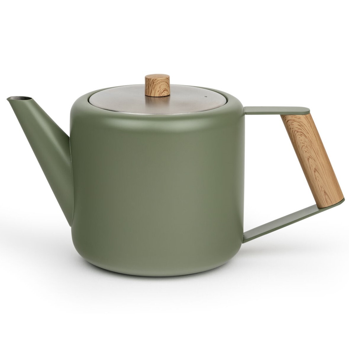 Čajová konvice DUET DESIGN BOSTON 1,1 l, armádní zelená, nerezová ocel, Bredemeijer