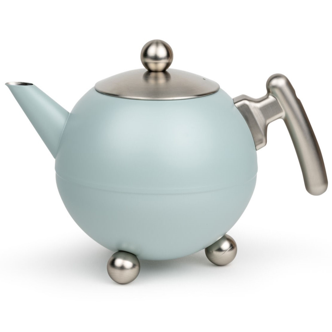 Čajová konvice DUET BELLA RONDE 1,2 l, světle modrá, nerezová ocel, Bredemeijer