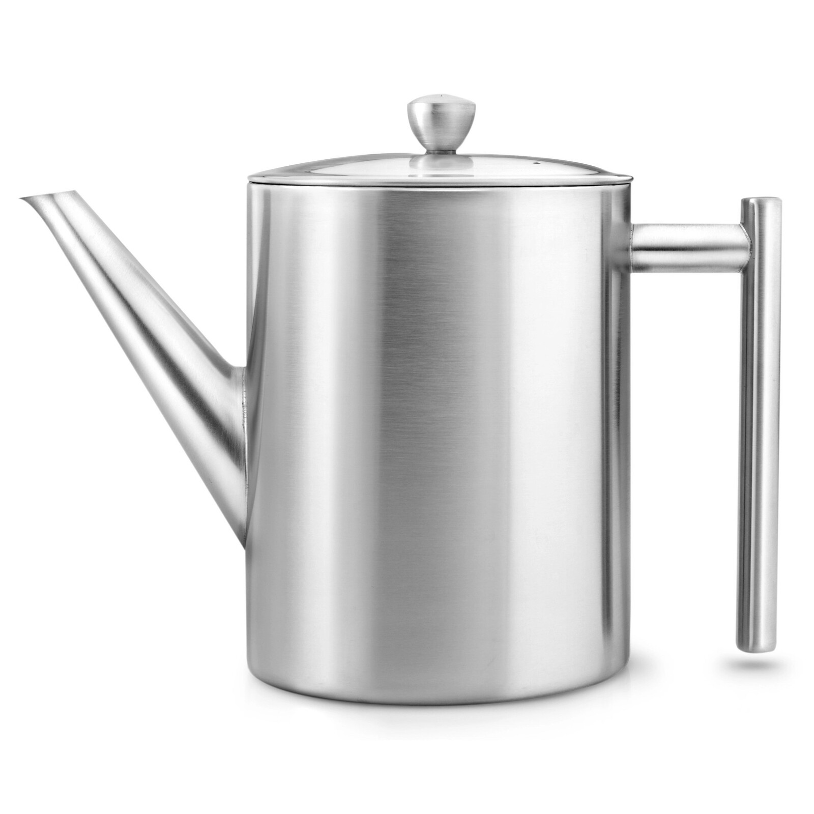 Čajová konvice s infuzérem MINUET CYLINDRE 1,2 l, stříbrná, nerezová ocel, Bredemeijer