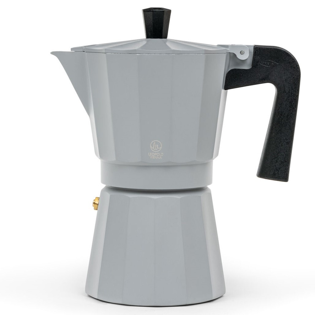 Moka kávovar MOSHI 400 ml, šedá, hliník, Leopold Vienna