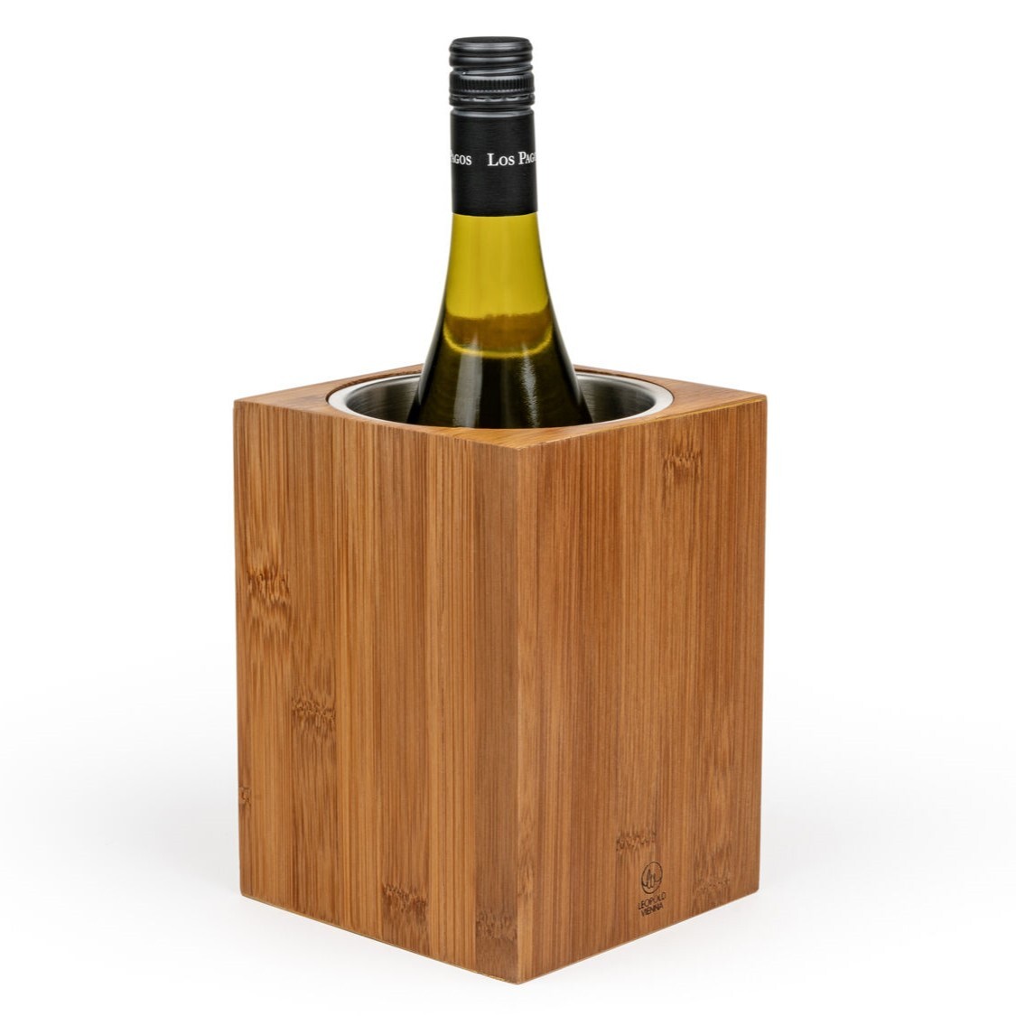 Chladič na víno BAROLO 18 cm, hnědá, bambus / nerezová ocel, Leopold Vienna