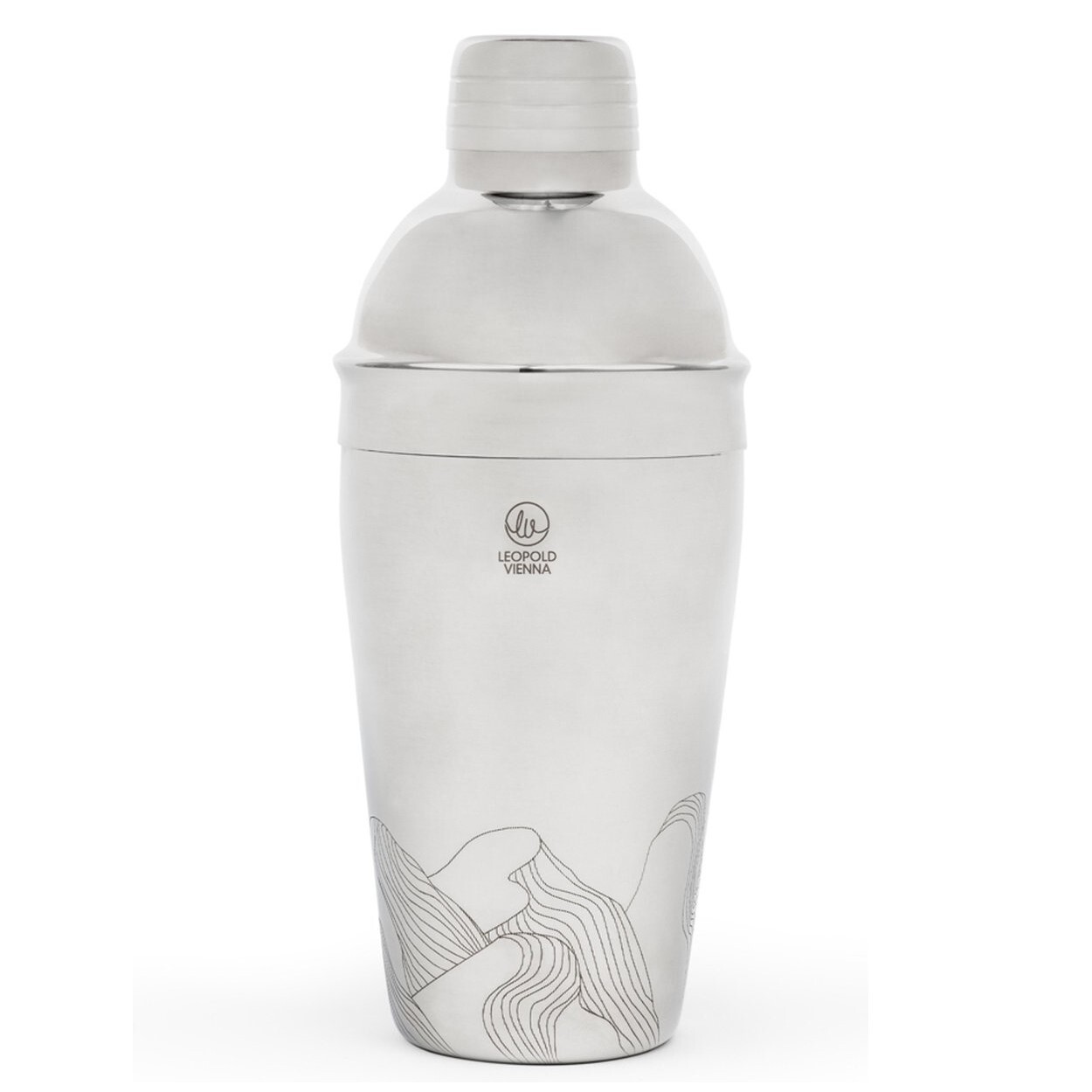 Šejkr na koktejly MOUNTAINS 500 ml, stříbrná, nerezová ocel, Leopold Vienna