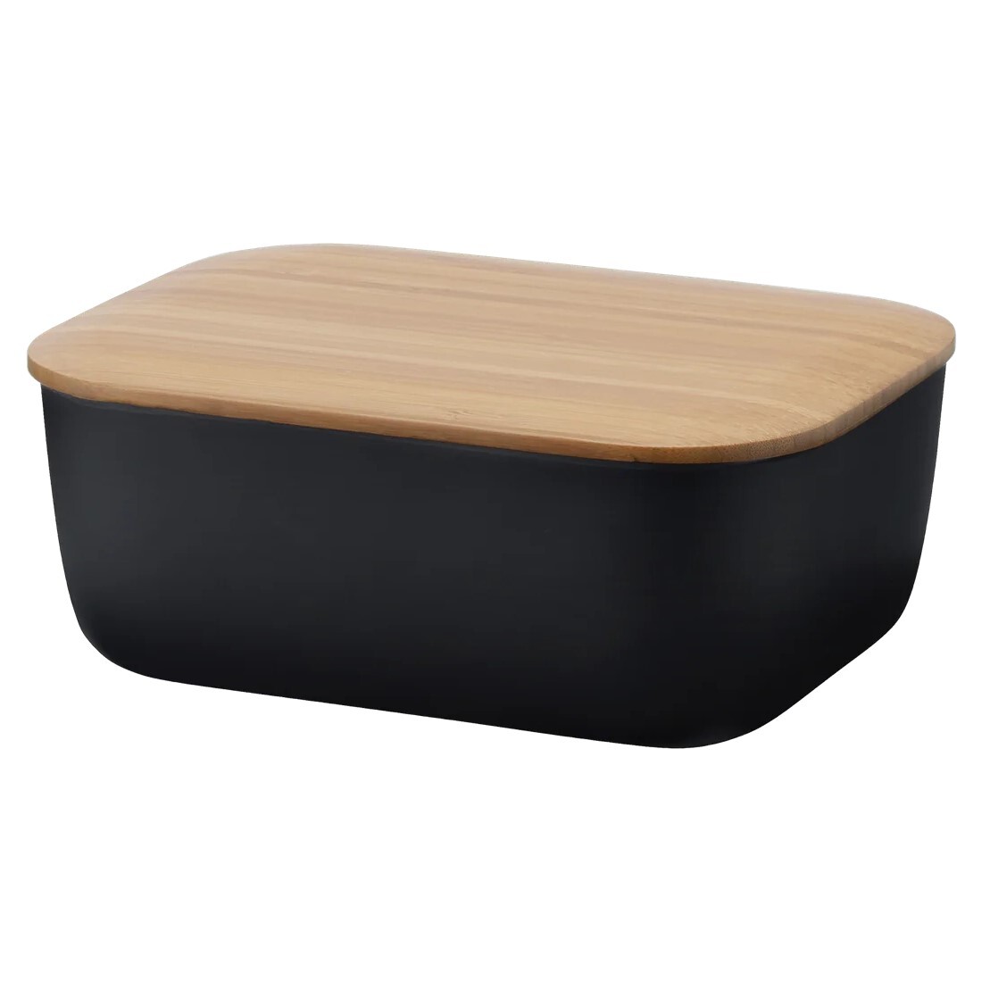 Dóza na máslo BOX-IT 15 cm, černá, plast / bambus, RIG-TIG