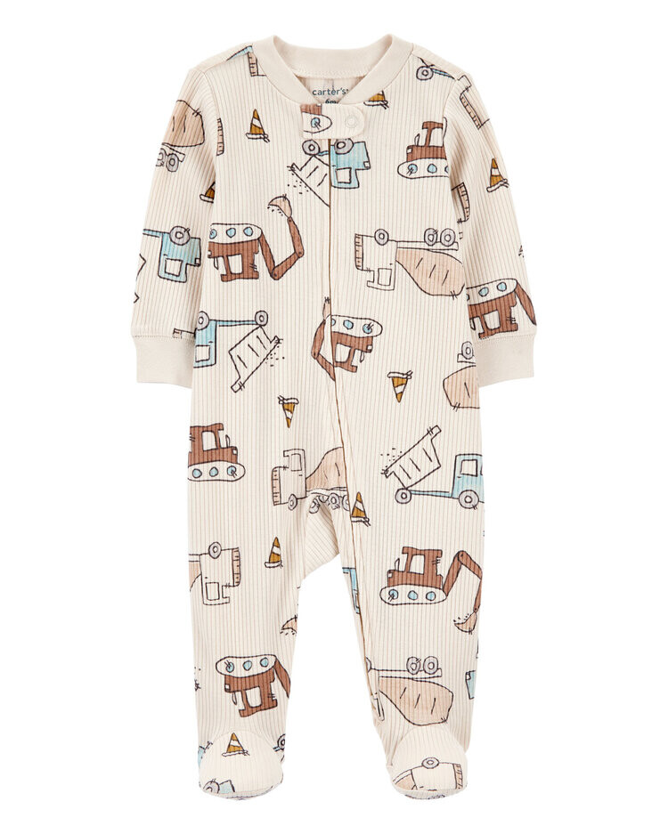 CARTER'S Overal na zips Sleep&Play Construction print kluk 3m/ vel.62