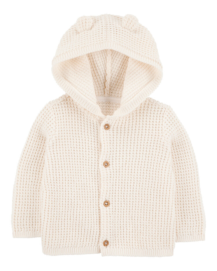 CARTER'S Svetr s kapucí Ivory neutral 9m/ vel. 74