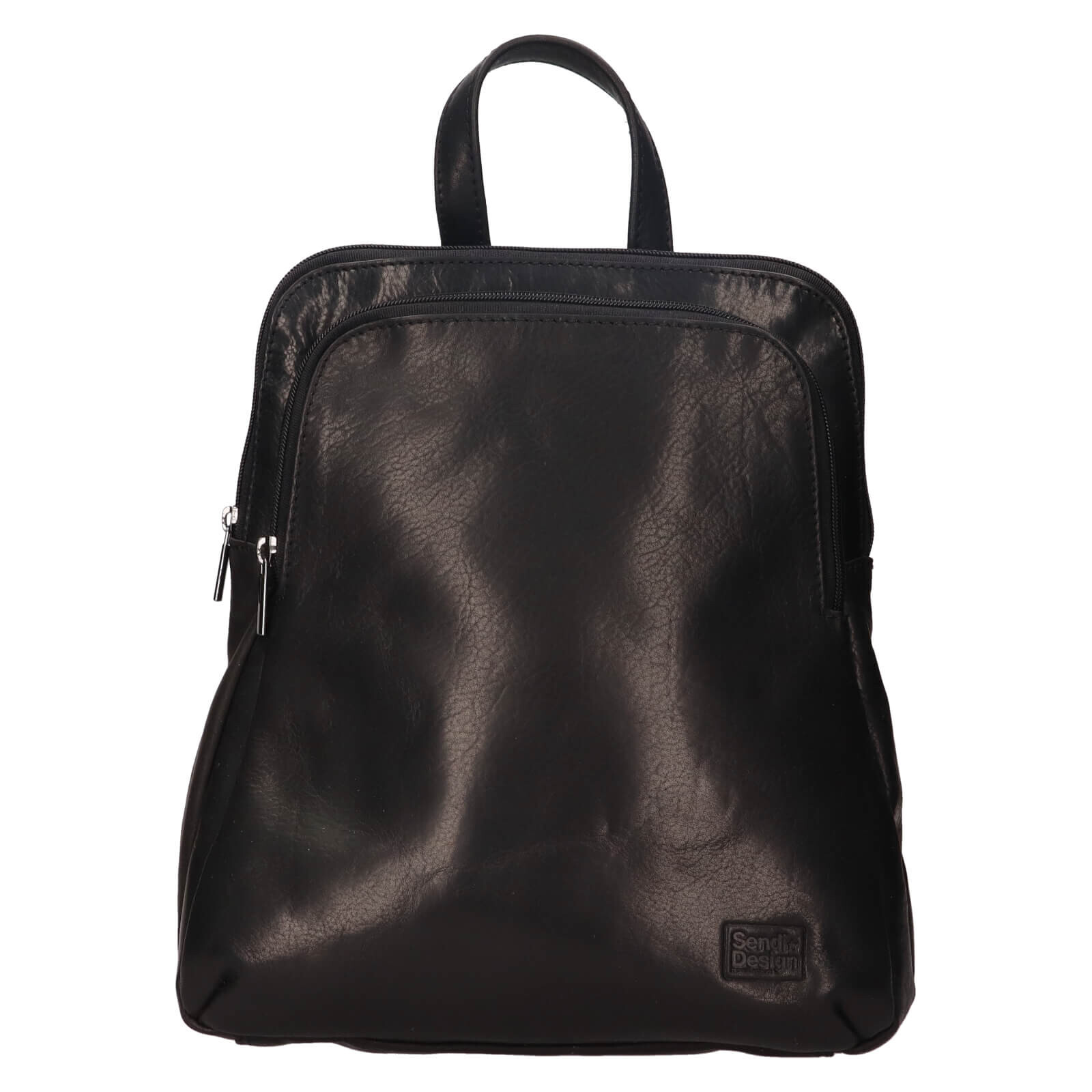 Kožený dámský batoh SendiDesign Tinna - černá