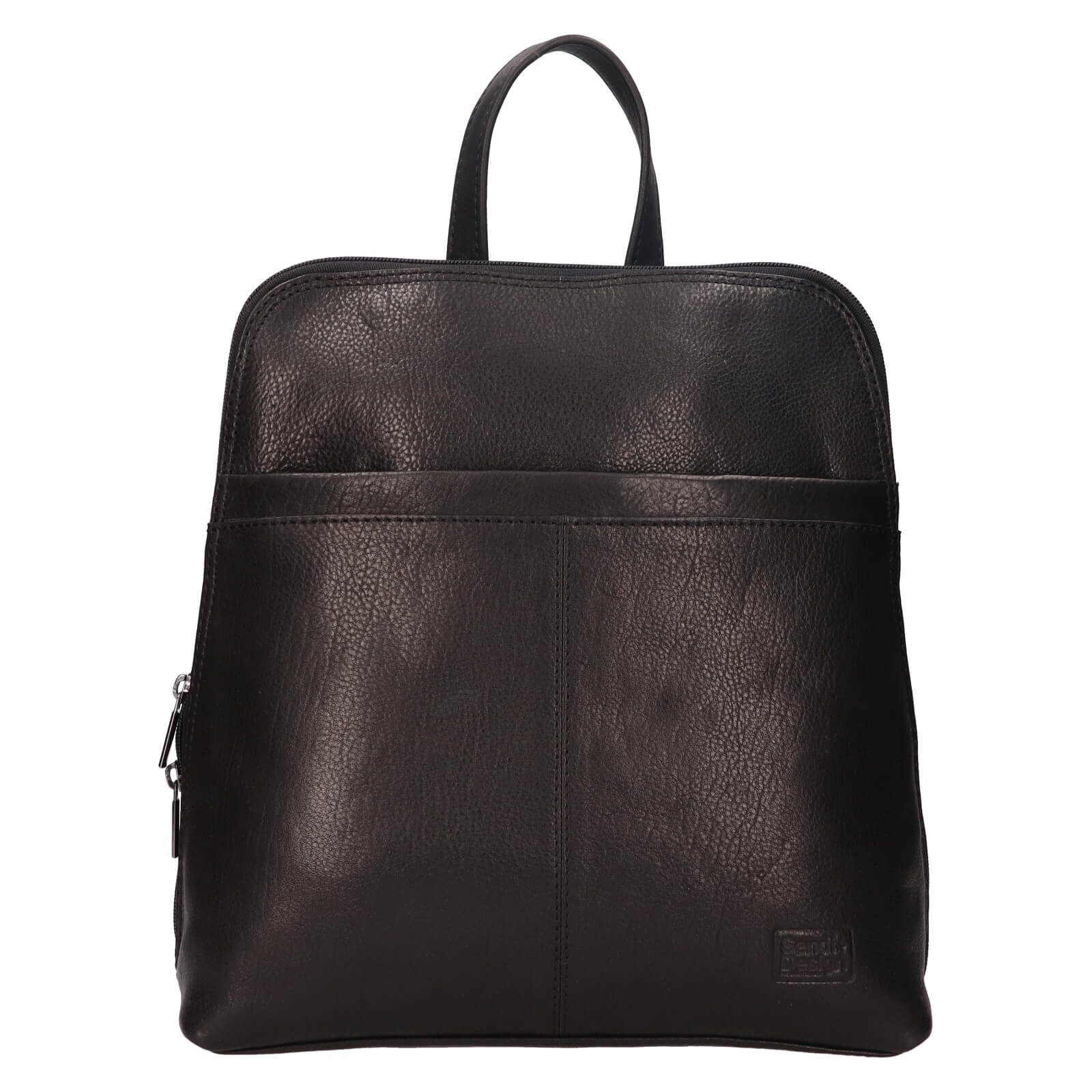 Kožený dámský batoh SendiDesign Valeria - černá