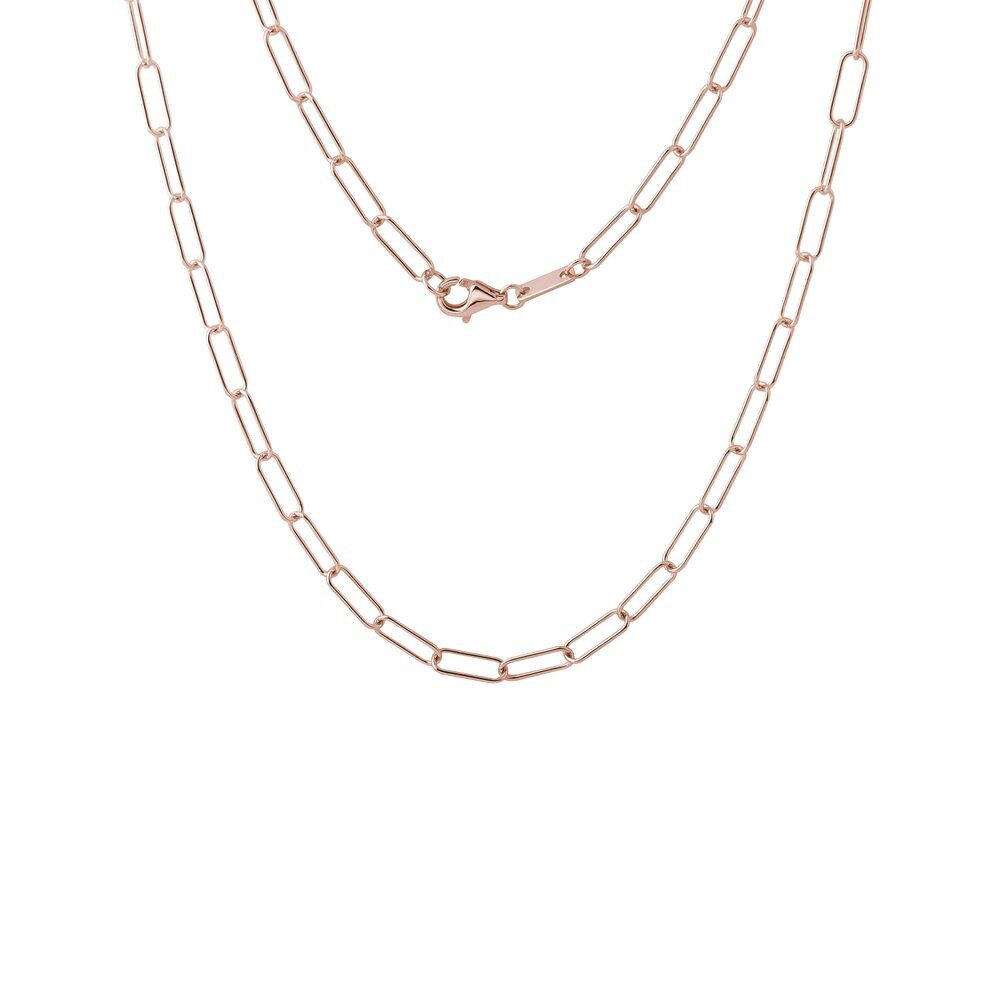 Řetízek typu Paperclip z růžového zlata v délce 42 cm KLENOTA