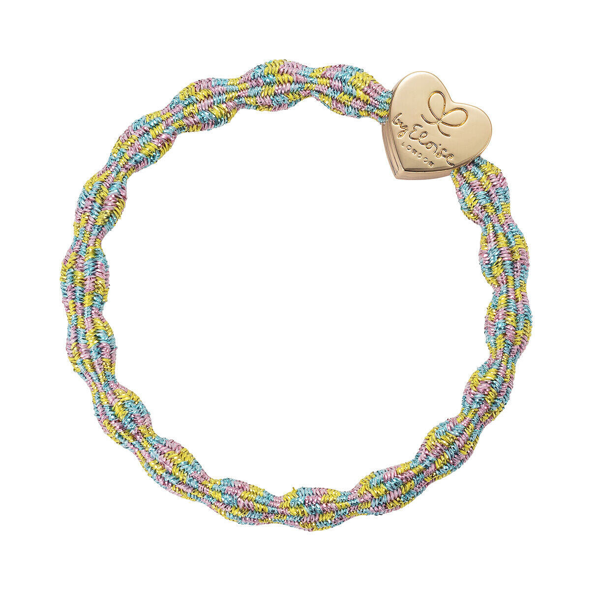 By Eloise London Metallic Gold Heart Candy náramek / gumička do vlasů odstín candy pro ženy