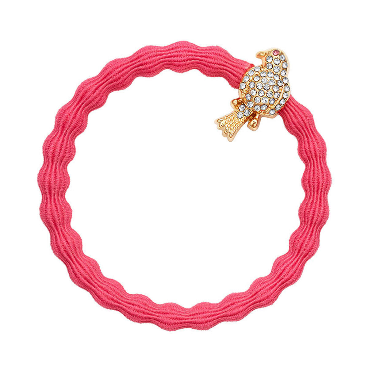 By Eloise London Bling Charms Gold Diamanté Bird Neon Peach náramek / gumička do vlasů odstín neon peach pro ženy