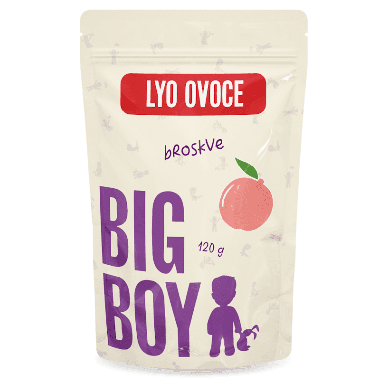 BIG BOY Broskve plátky lyofilizované 120 g, poškozený obal