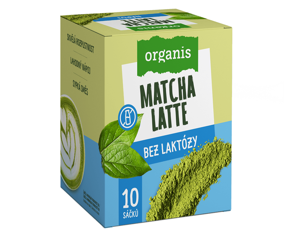 ORGANIS Matcha latte bez laktózy 10 x 27 g