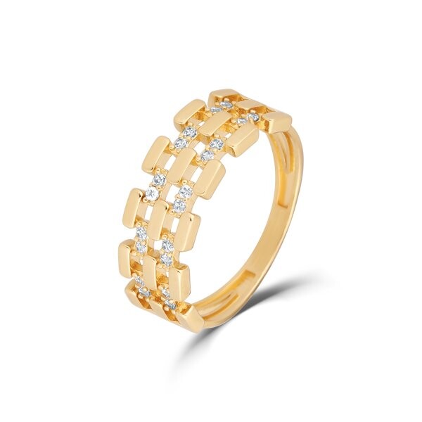 Prsten se syntetickými kameny 226-492-0160 49-2.15g