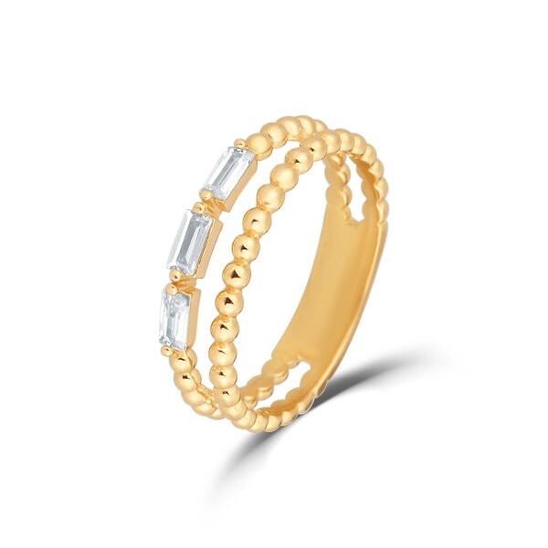 Prsten se syntetickými kameny 226-492-0323 52-2.70g