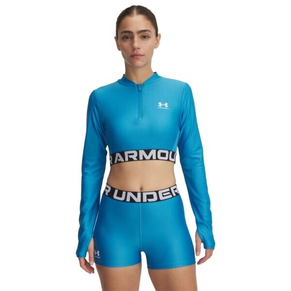 Under Armour HEATGEAR RIB Dámské tričko, modrá, velikost S