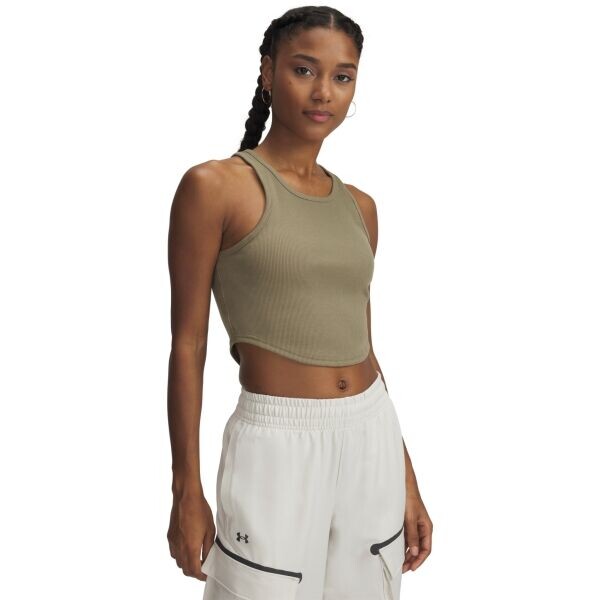 Under Armour RIVAL RIB TANK Dámské  tílko, hnědá, velikost S