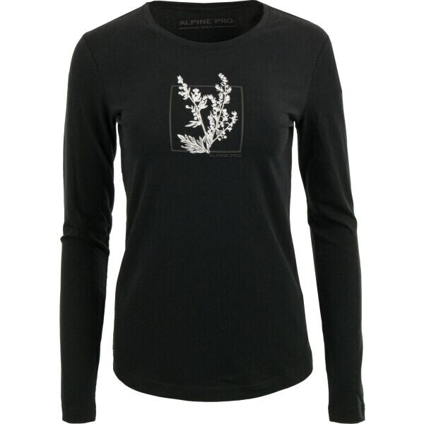 ALPINE PRO SFERA Dámské triko s dlouhými rukávy, černá, velikost