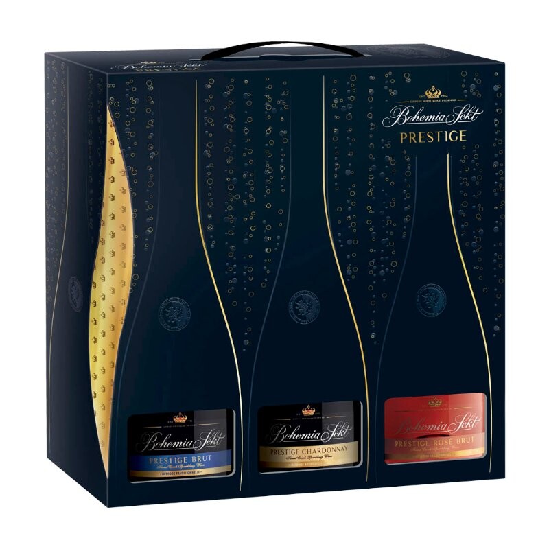 Bohemia Sekt Prestige dárkové balení TRIO