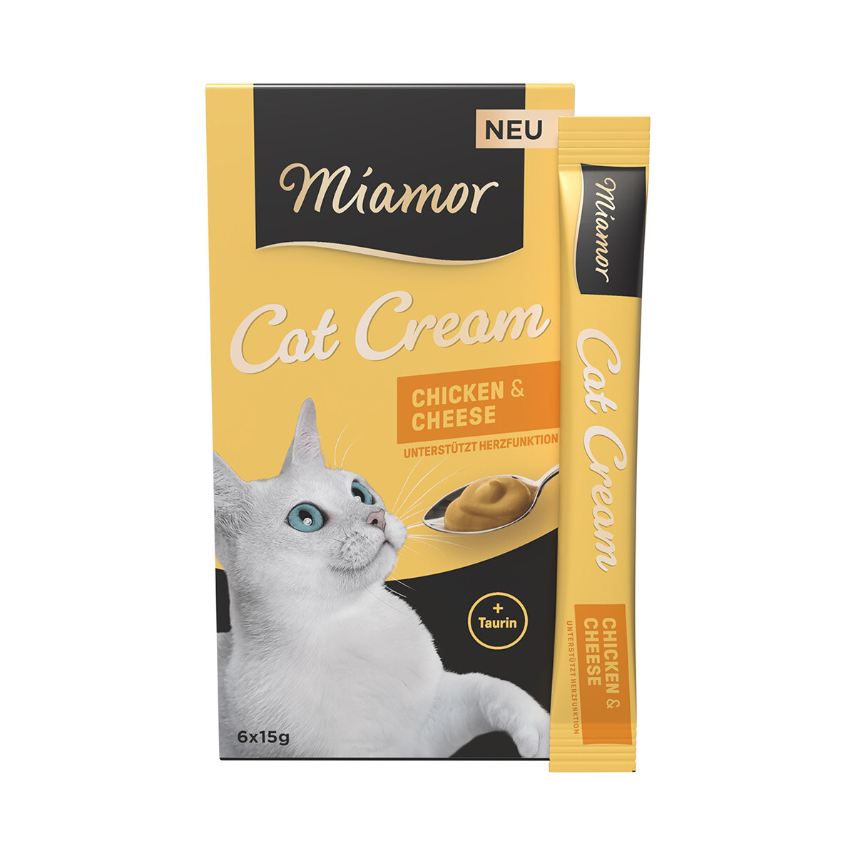 Miamor Cat Cream kuře a sýr - výhodné balení: 66 ks (66 x 15 g)