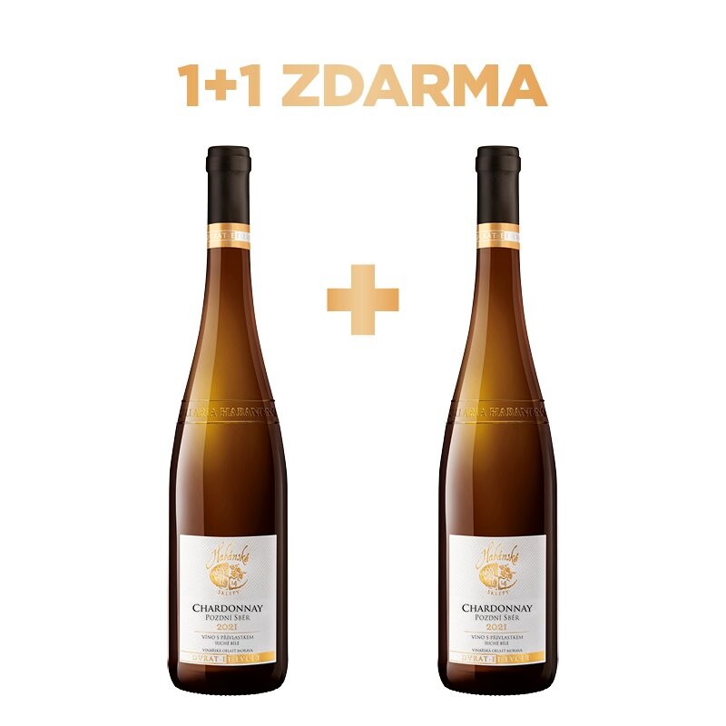 Habánské sklepy Chardonnay 2021 pozdní sběr RETAIL 1+1 ZDARMA