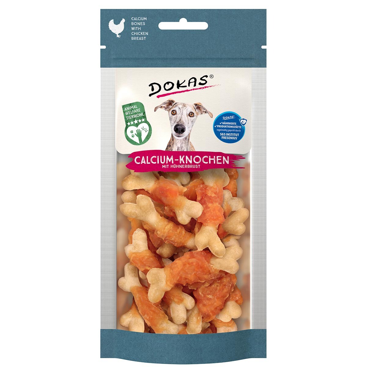 Dokas vápníkové kostičky - s kuřecími prsíčky (75 g)