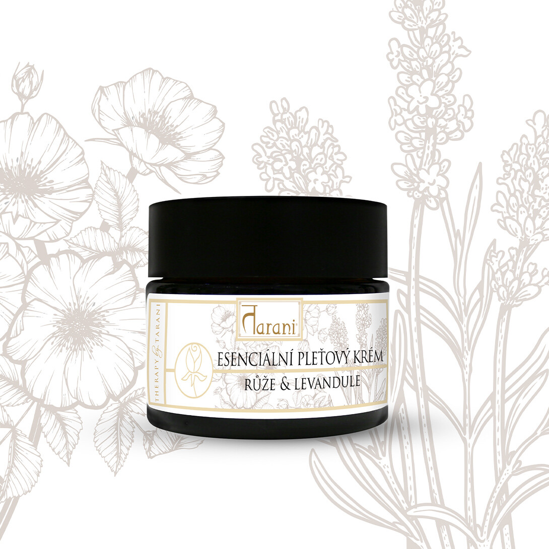 ESENCIÁLNÍ PLEŤOVÝ KRÉM - RŮŽE & LEVANDULE 50 ml