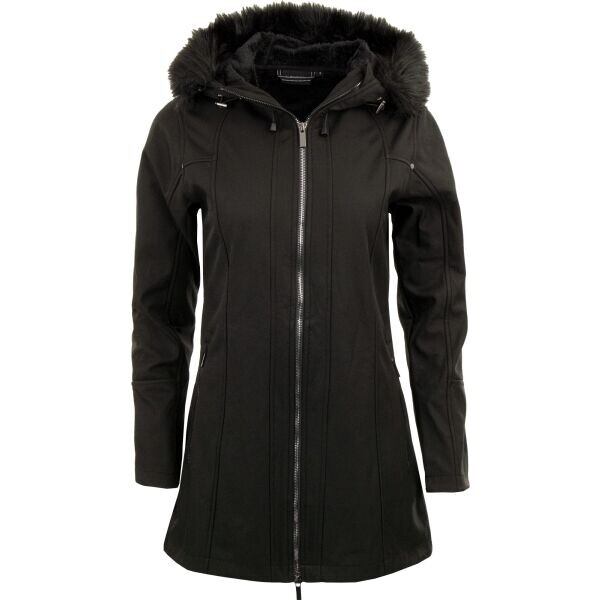 ALPINE PRO CRADA Dámský softshellový kabát, černá, velikost