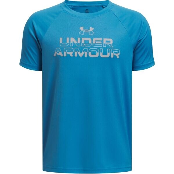 Under Armour SPLIT WORDMARK Chlapecké triko, modrá, velikost M