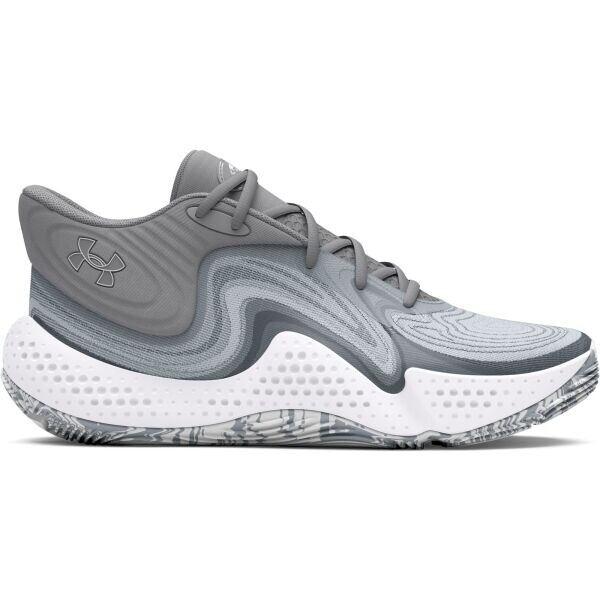Under Armour SPAWN 6 MID Unisex obuv na basketbal, šedá, velikost 43