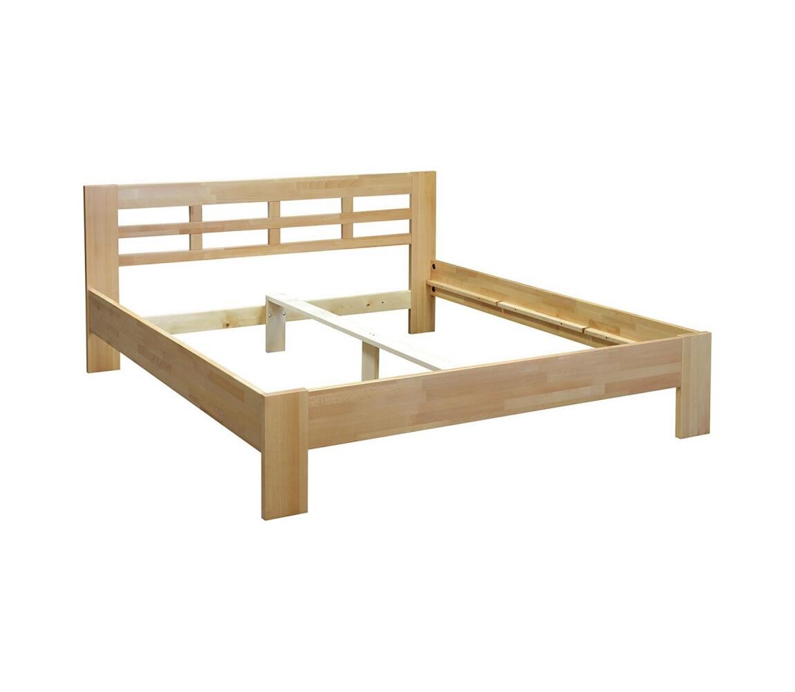 Dvojlůžková postel z masivu ANGELA 180x200 cm buk