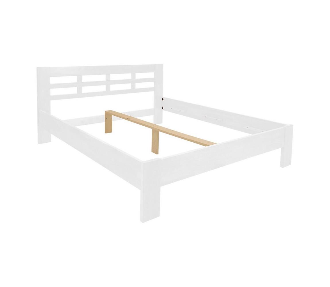 Dvojlůžková postel z masivu ANGELA 180x200 cm bílá