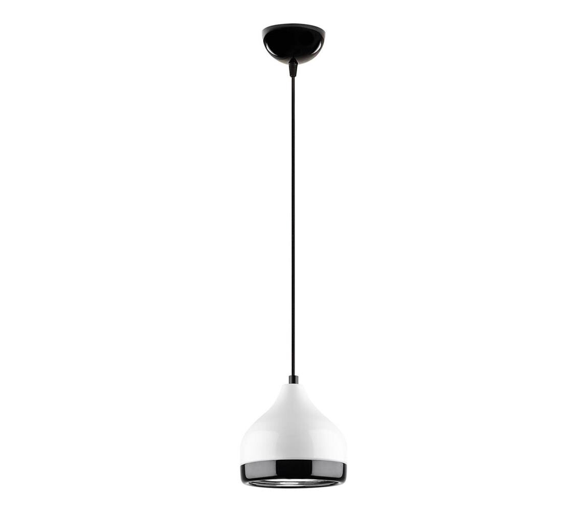 Lustr na lanku YILDO 1xE27/40W/230V bílá/černá