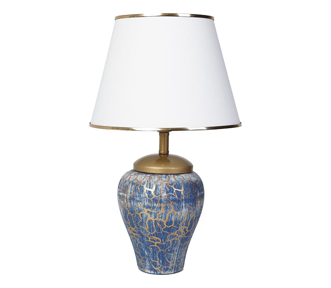 Stolní lampa 1xE27/40W/230V modrá/zlatá