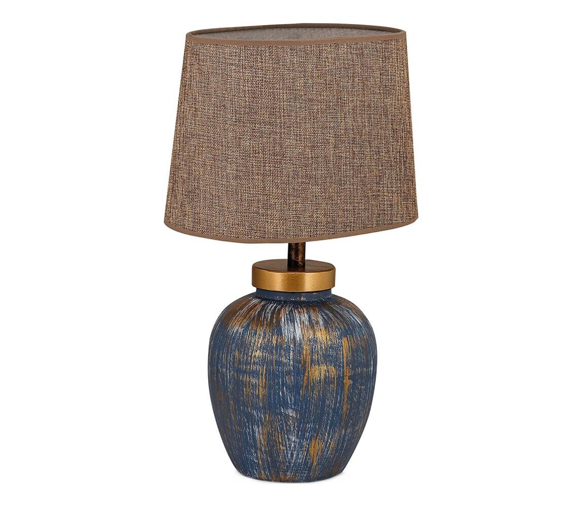 Stolní lampa 1xE27/40W/230V modrá/béžová