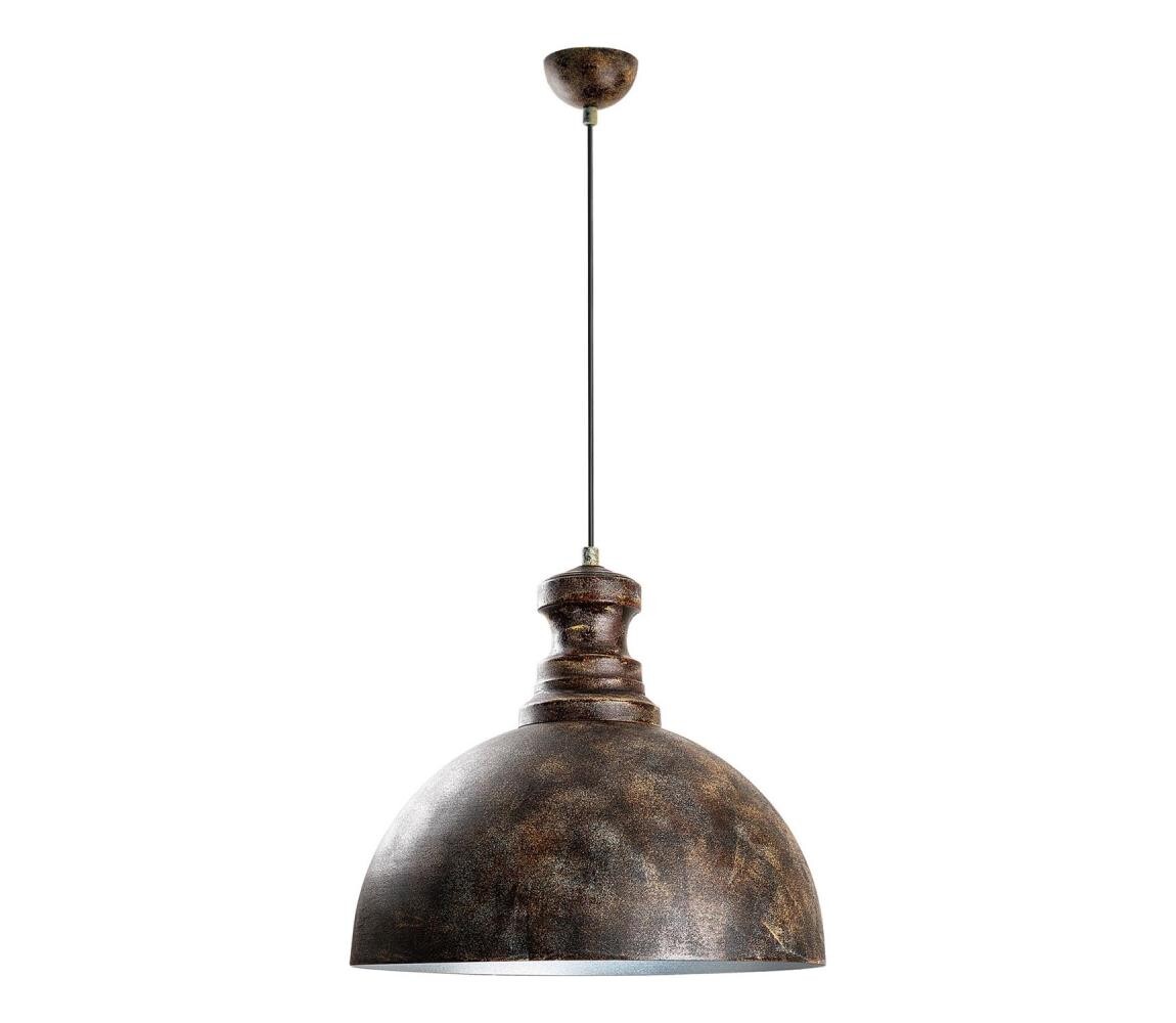 Lustr na lanku KURE 1xE27/40W/230V pr. 40 cm šedá