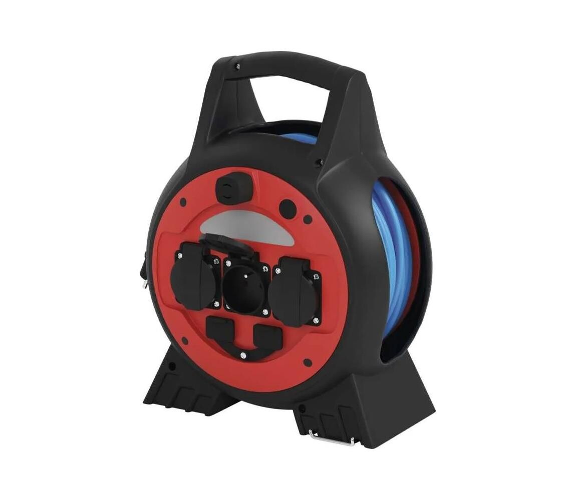 Prodlužovací kabel na bubnu 3Z 20m červená/černá IP44