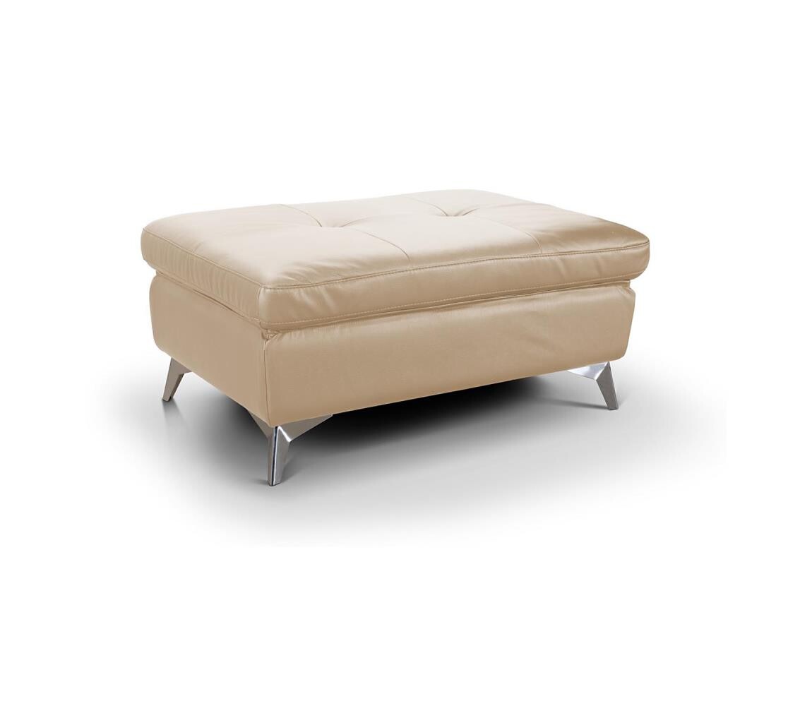 Kožený taburet SALERNO II 66x100 cm béžová