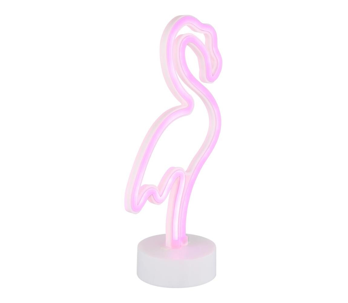 Globo Globo 28064 - LED Neonová stolní dekorace FLAMINGO LED/2W/3xAA plameňák